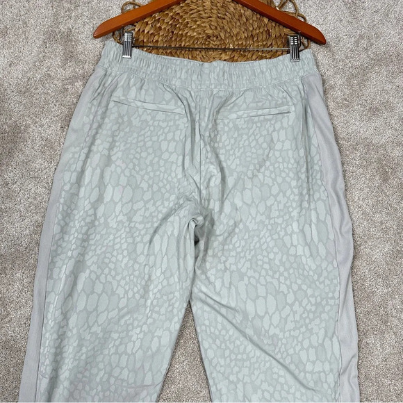 Athleta Brooklyn Lined Textured Jogger Pants Lined Serpentine Coast Grey Size 14 - Picture 7 of 16